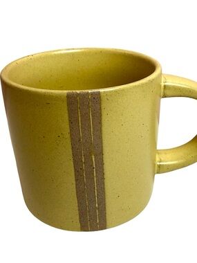 Hearth & Hand Magnolia Coffee Mug 15oz Triple Stripe Stoneware Mug New Wheat